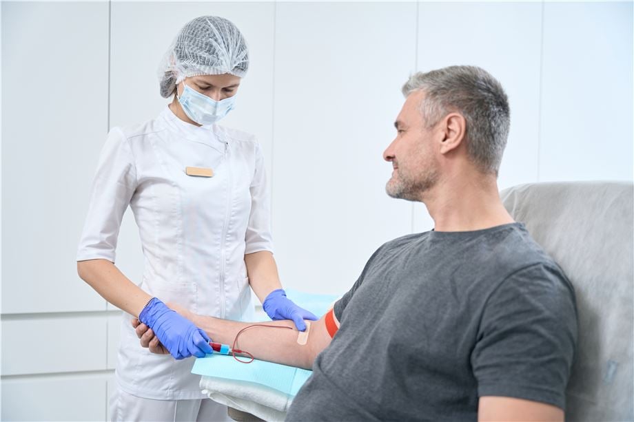 pobieranie krwi - mężczyzna po 40